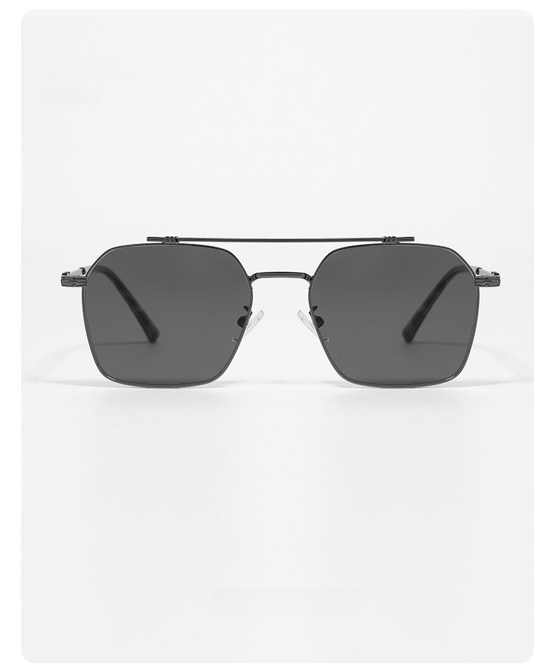 Beilvora Polarized Sunglasses Metal Square Frame UV400 Eyewear