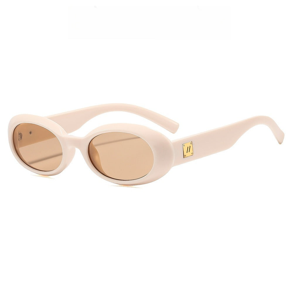 Beilvora Oval Sunglasses PC Frame UV400 Fashion Eyewear