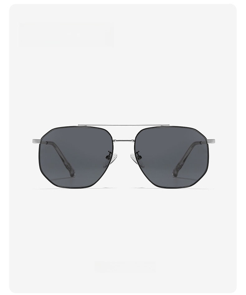 Beilvora Polarized Sunglasses Stainless Steel Square Frame UV400 Eyewear