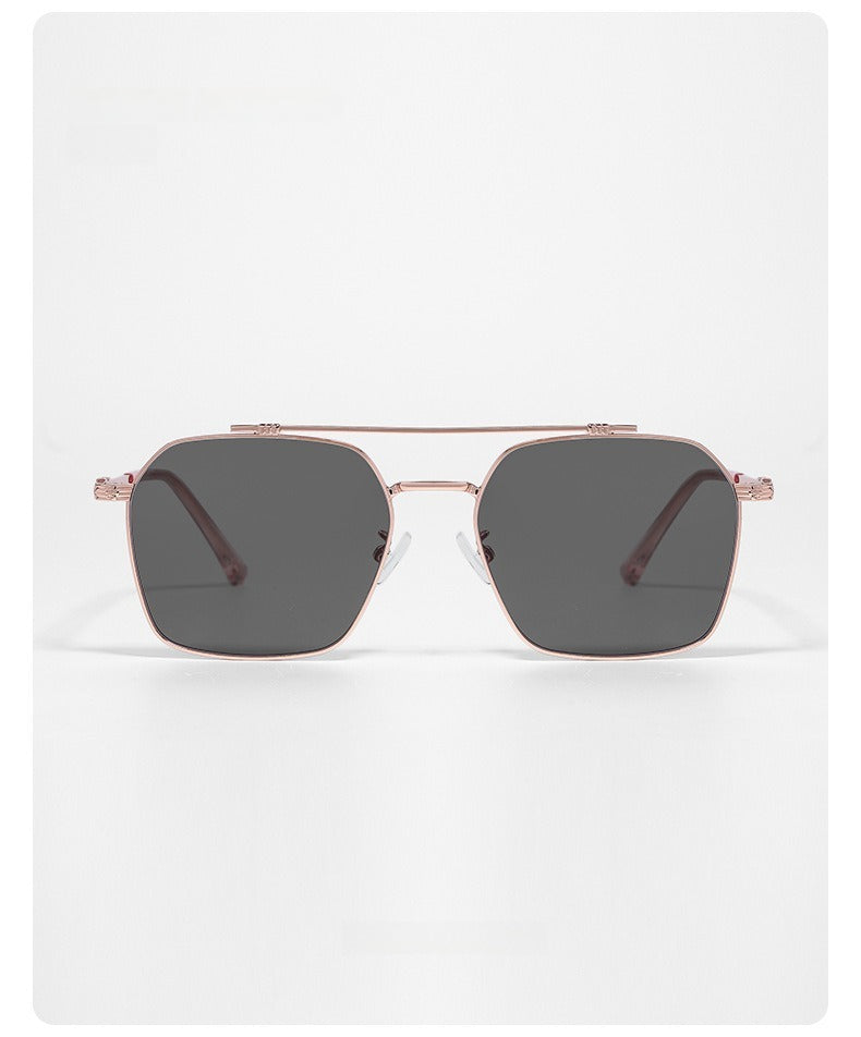 Beilvora Polarized Sunglasses Metal Square Frame UV400 Eyewear