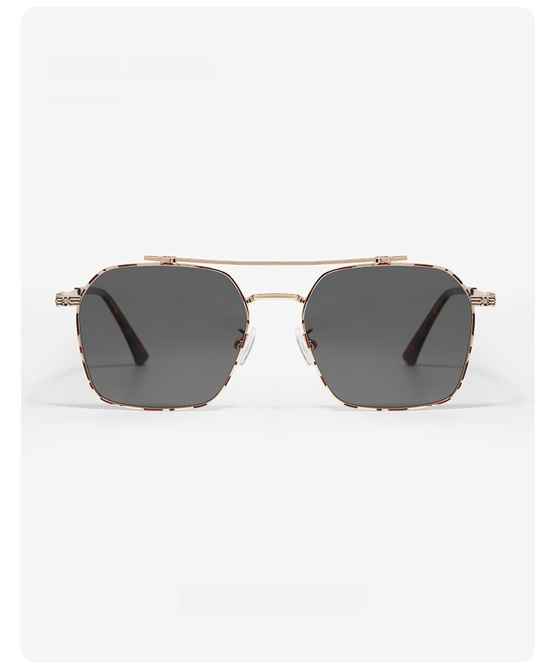 Beilvora Polarized Sunglasses Metal Square Frame UV400 Eyewear