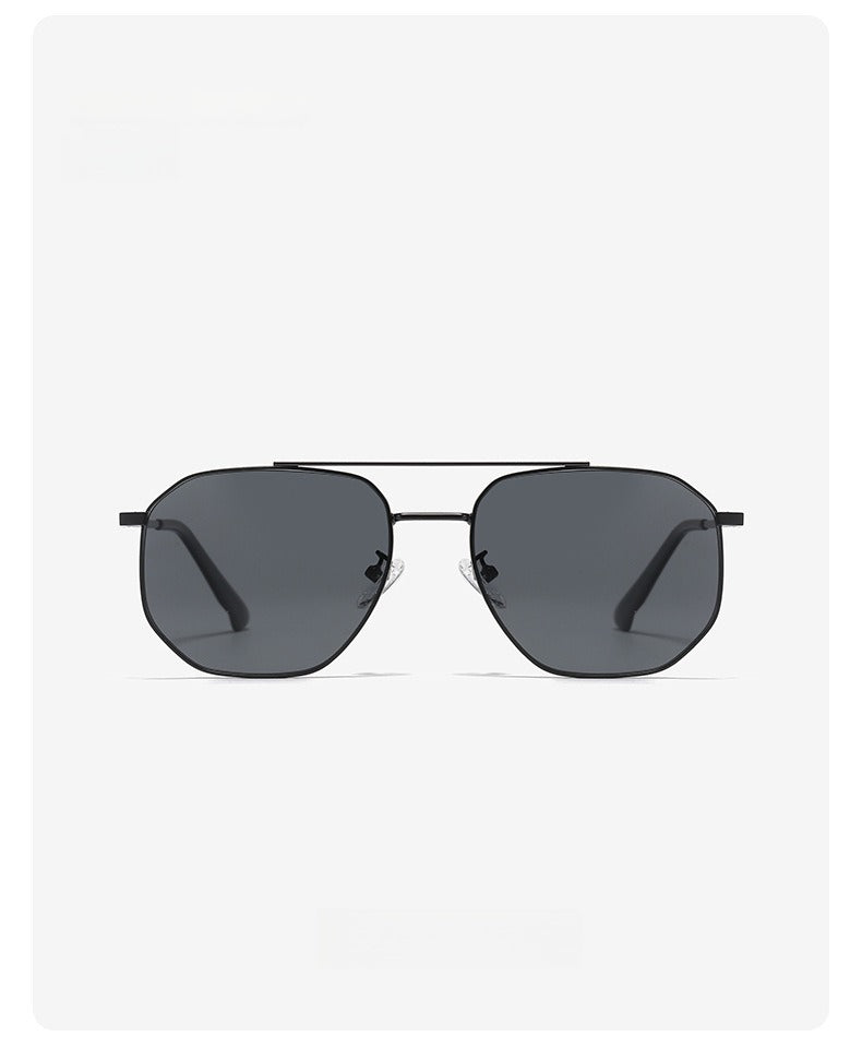 Beilvora Polarized Sunglasses Stainless Steel Square Frame UV400 Eyewear
