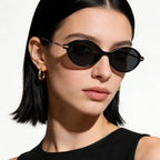 Beilvora Polarized Oval Sunglasses TR90 Metal Frame UV400 Eyewear