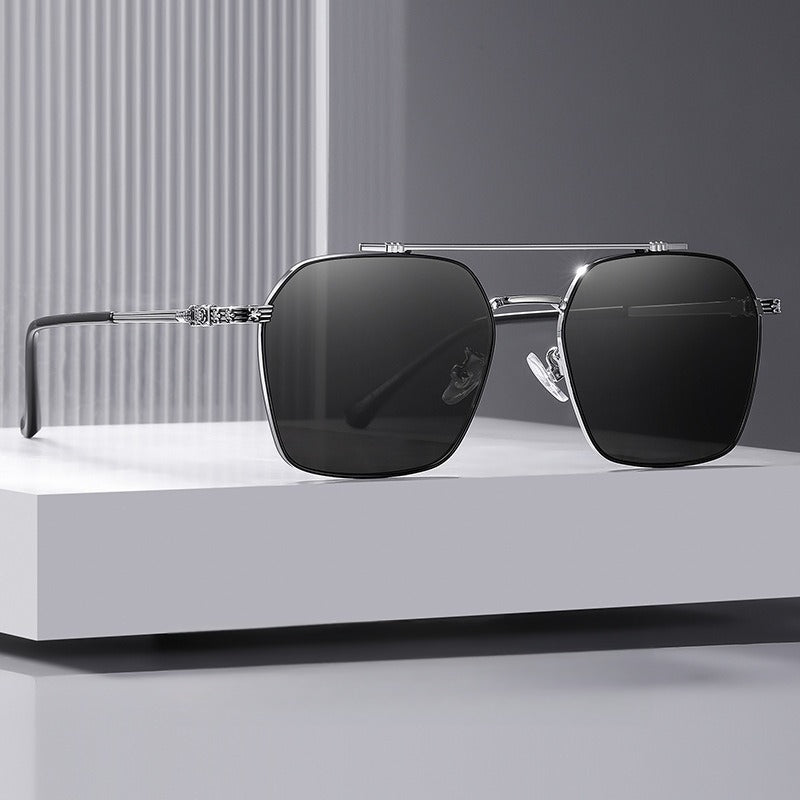 Beilvora Polarized Sunglasses Metal Square Frame UV400 Eyewear