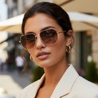 Beilvora Aviator Sunglasses Metal Frame UV400 Fashion Eyewear