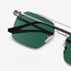 Beilvora Polarized Sunglasses Metal Square Frame UV400 Eyewear
