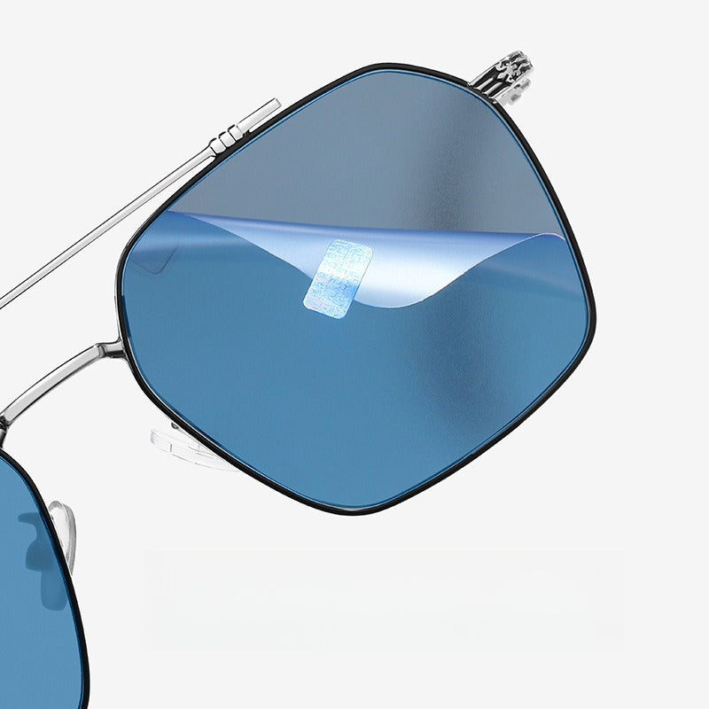 Beilvora Polarized Sunglasses Metal Square Frame UV400 Eyewear