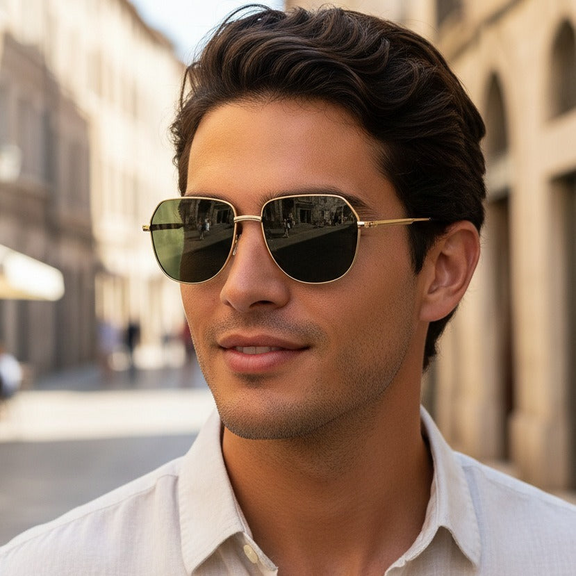 Beilvora Aviator Sunglasses Metal Frame UV400 Fashion Eyewear
