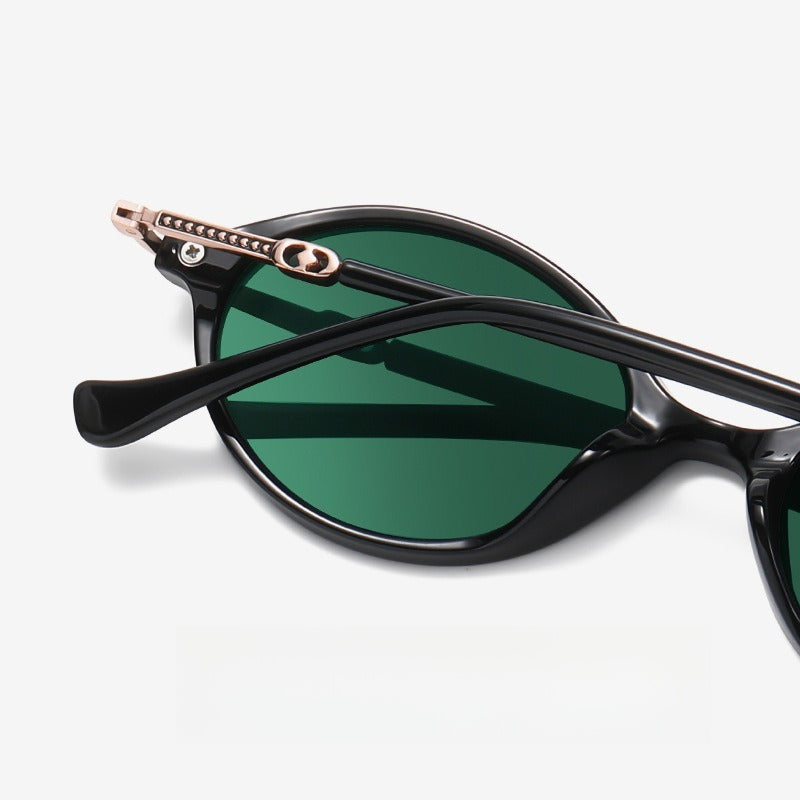 Beilvora Polarized Oval Sunglasses TR90 Metal Frame UV400 Eyewear
