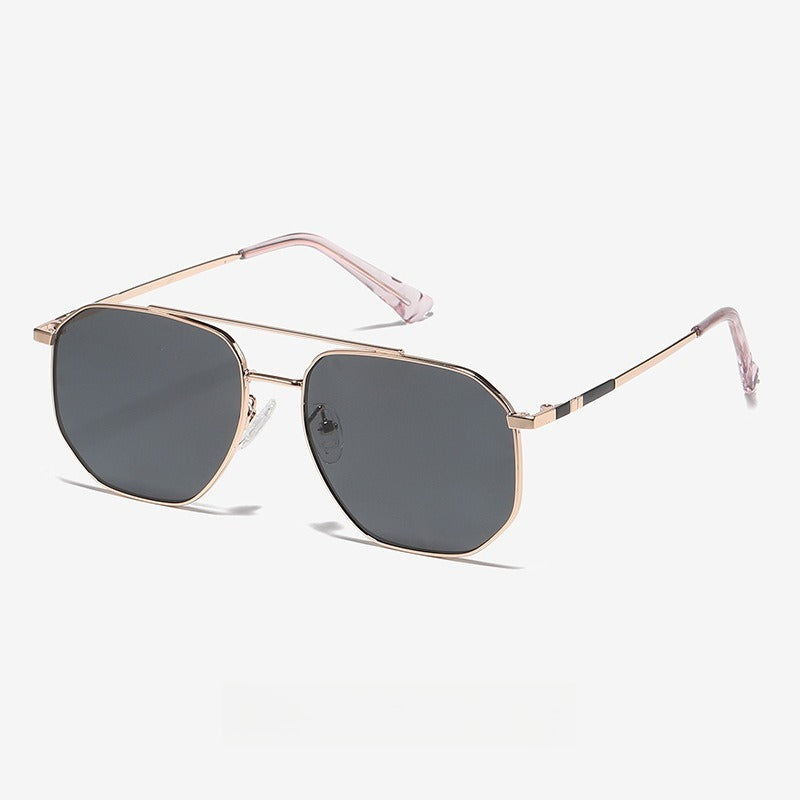 Beilvora Polarized Sunglasses Stainless Steel Square Frame UV400 Eyewear
