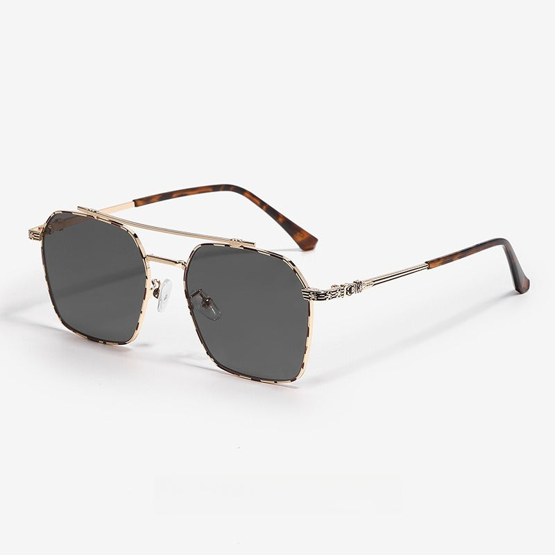 Beilvora Polarized Sunglasses Metal Square Frame UV400 Eyewear