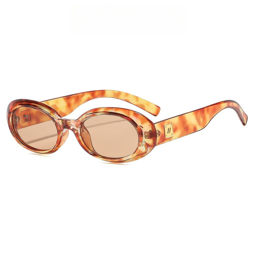 Beilvora Oval Sunglasses PC Frame UV400 Fashion Eyewear