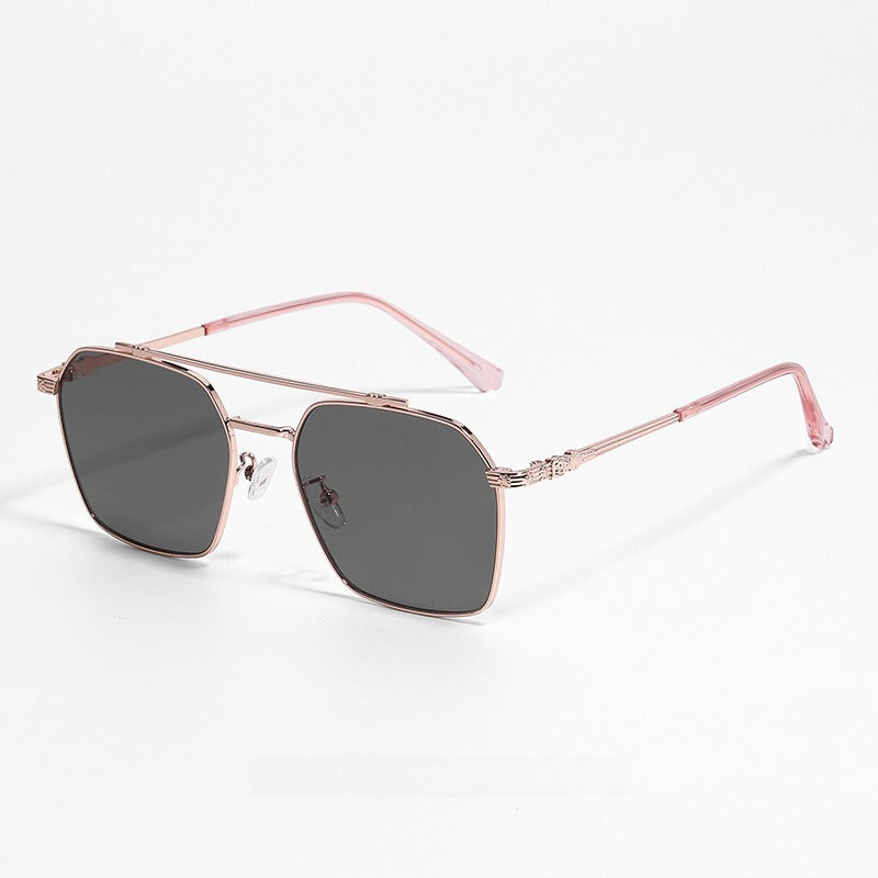 Beilvora Polarized Sunglasses Metal Square Frame UV400 Eyewear