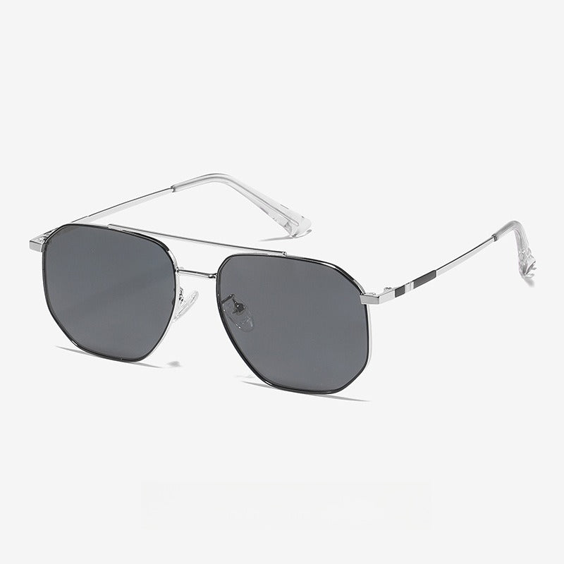 Beilvora Polarized Sunglasses Stainless Steel Square Frame UV400 Eyewear